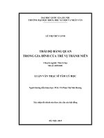 Thái độ bàng quan trong gia đình của trẻ vị thành niên luận văn ths  tâm lý học 