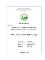 Nghiên cứu về cây keo giậu được trồng tại trường đại học nông lâm thái nguyên 