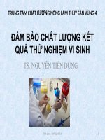 ĐẢM BẢO CHẤT LƯỢNG KẾT QUẢ THỬ NGHIỆM VI SINH