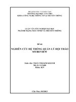 nghiên cứu hệ thống quản lý hội thảo myreview 