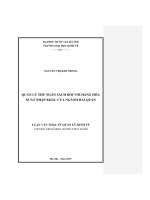 Quản lý thu ngân sách đối với hàng hóa xuất nhập khẩu của ngành hải quan 