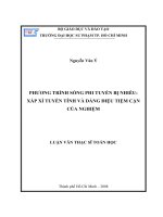 PHƯƠNG TRÌNH SÓNG PHI TUYẾN BỊ NHIỄU: XẤP XỈ TUYẾN TÍNH VÀ DÁNG ĐIỆU TIỆM CẬN CỦA NGHIỆM