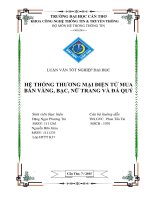 hệ thống thương mại điện tử mua bán vàng, bạc, nữ trang và đá quý 