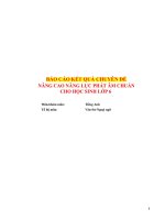 NÂNG CAO NĂNG LỰC PHÁT ÂM CHUẨN TIẾNG ANH CHO HỌC SINH LỚP 6