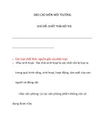 BÁO cáo môn môi TRƯỜNG chủ đề chất thải đô thị