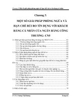 THỰC TRẠNG HOẠT ĐỘNG TÍN DỤNG & RỦI RO TÍN DỤNG CÁ NHÂN TẠI NGÂN HÀNG CÔNG THƯƠNG-CN5