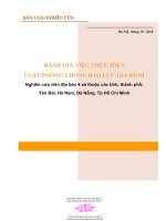 ĐÁNH GIÁ VIỆC THỰC HIỆN LUẬT PHÒNG CHỐNG BẠO LỰC GIA ĐÌNH