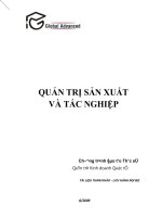 QUẢN TRỊ SẢN XUẤTVÀ TÁC NGHIỆP