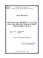 BÀI TOÁN GIÁ TRỊ BIÊN VÀ GIÁ TRỊ ĐẦU CHO PHƯƠNG TRÌNH VI PHÂN TRUNG HÒA CẤP HAI