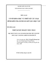 THIẾT KẾ ĐỀ THI KẾT THÚC PHẦN HỌC PHẦN TOÁN CAO CẤP DÀNH CHO SINH VIÊN NĂM THỨNHẤT- BẬC CAO ĐẲNG- KHỐI NGÀNH KINH TẾ