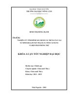 Nghiên cứu tình hình mắc bệnh cầu trùng ở gà tại xã Minh Khai, huyện Thạch An, tỉnh Cao Bằng và biện pháp phòng trị.