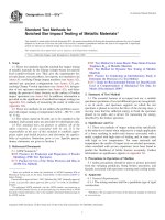 Standard Test Methods forNotched Bar Impact Testing of Metallic Material