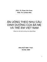 Tài liệu Ăn uống theo nhu cầu dinh dưỡng của bà mẹ và trẻ em Việt Nam