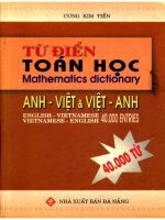 Từ điển Toán học Anh Việt Việt Anh