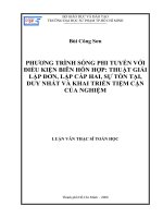 PHƯƠNG TRÌNH SÓNG PHI TUYẾN VỚI ĐIỀU KIỆN BIÊN HỖN HỢP: THUẬT GIẢI LẶP ĐƠN, LẶP CẤP HAI, SỰ TỒN TẠI, DUY NHẤT VÀ KHAI TRIỂN TIỆM CẬN CỦA NGHIỆM