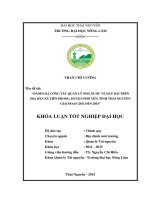 Đánh giá công tác quản lí nhà nước về đất đai trên địa bàn xã tiên phong, huyện phổ yên, tỉnh thái nguyên giai đoạn 2011-2014