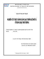 nghiên cứu thực hành giảng dạy thống kê mô tả ở trung học phổ thông
