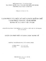 lạm phát và một số biện pháp kiềm chế lạm phát trong tình hình kinh tễ xã hội việt nam