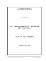mặt trận ngoại giao từ tháng 3- 1946 đến tháng 7- 1954