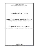 Nghiên cứu bo mạch Arduino và ứng dụng cho hệ thống chiếu sáng