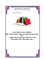 sáng kiến kinh nghiệm Một số biện pháp nâng cao hiệu dạy kiểu " Nghe kể lại câu chuyện vui " lớp 3 Trong phân môn Tập Làm Văn