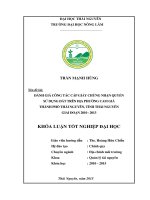 Đánh giá công tác cấp giấy chứng nhận quyền sử dụng đất trên địa bàn phường Cam Giá, thành phố Thái Nguyên, tỉnh Thái Nguyên giai đoạn 2010-2013