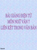 Bài giảng ngữ văn 7 bài 1 liên kết trong văn bản 