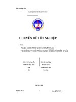 MỘT sô GIẢI PHÁP NHẰM NÂNG CAO HIỆU QUẢ sử DỤNG LAO ĐỘNG tại CÔNG TY cỏ PHẦN DỤNG CUK cơ KHÍ XUẤT 
