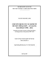 Chuyển dịch cơ cấu kinh tế huyện thoại sơn   an giang 