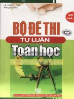 Bộ đề thi tự luận môn Toán ôn thi ĐH