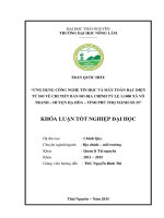 ỨNG DỤNG CÔNG NGHỆ TIN học và máy TOÀN đạc điện tử đo vẽ CHI TIẾT bản đồ địa CHÍNH tỷ lệ 1 1000 xã vô TRANH – HUYỆN hạ hòa – TỈNH PHÚ THỌ MẢNH số 25