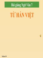 Bài giảng ngữ văn 7 bài 5 từ hán việt 6 