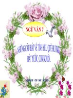 Bài giảng ngữ văn 7 bài 3 những câu hát về tình yêu quê hương, đất nước, con người 2 