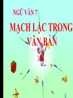 Bài giảng ngữ văn 7 bài 2 mạch lạc trong văn bản 2 