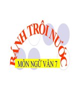 Bài giảng ngữ văn 7 bài 7 bánh trôi nước 10 