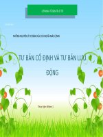 Tư bản cố định và tư bản lưu động