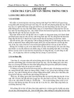 Chuyên đề Chấm trả Ngữ văn  trong  môn học ngữ văn trường thcs