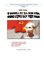 Tiểu luận ý nghĩa lịch sử ra đời đảng cộng sản việt nam
