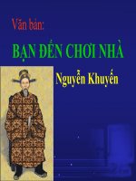 Bài giảng ngữ văn 7 bài 8 bạn đến chơi nhà 10 