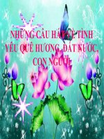 Bài giảng ngữ văn 7 bài 3 những câu hát về tình yêu quê hương, đất nước, con người 3 