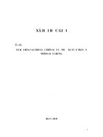 XÃ HỘI HÓA VAI TRÒ GIỚI TRÊN MỘT SỐ PHƯƠNG TIỆN TRUYỀNTHÔNG ĐẠI CHÚNG