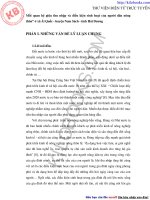 Mối quan hệ giữa thu nhập và điều kiện sinh hoạt của người dân nông thôn” ở xã Ái Quốc - huyện Nam Sách - tỉnh Hải Dương