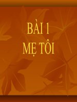 Bài giảng ngữ văn 7 bài 1 mẹ tôi 2 