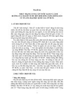 THỰC TRẠNG CUNG CẤP NƯỚC SẠCH VÀ ẢNHHƯỞNG CỦA NGUỒN NƯỚC ĐẾN ĐỜI SỐNG CỘNG ĐỒNG DÂN CƯ Ở LÀNG ĐẠI HỌC QUỐC GIA TP HCM