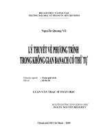 lý thuyết về phương trình trong không gian bannach có thứ tự