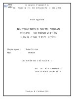 BÀI TOÁN BIÊN DẠNG TUẦN HOÀN  CHO PHƯƠNG TRÌNH VI PHÂN  HÀM BẬC NHẤT TUYẾN TÍNH