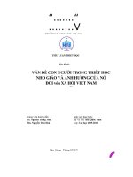 Vấn đề con người trong triết học nho giáo và ảnh hưởng của nó với xã hội việt nam 