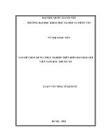 Vấn đề chấn hưng thực nghiệp trên diễn đàn báo chí Việt Nam đầu thế kỷ XX