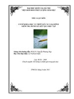 CƠ SỞ KHOA HỌC VÀ THIẾT KẾ CÁC LOẠI HÌNH KIỂM TRA ĐÁNH GIÁ KẾT QUẢ HỌC TẬP