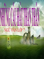 Bài giảng ngữ văn 7 bài 4 những câu hát than thân 2 